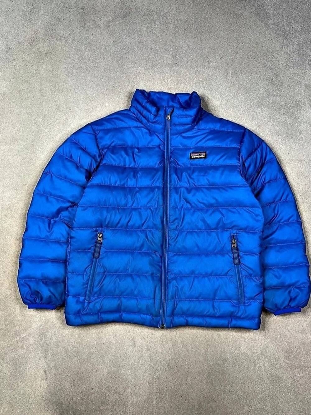 Patagonia Down Sweater Jacket Boys Blue Puffer Jacket Size S (8)